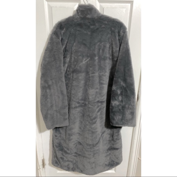 Label Neck Button Up Teddy Coat NWOT - Picture 4 of 8
